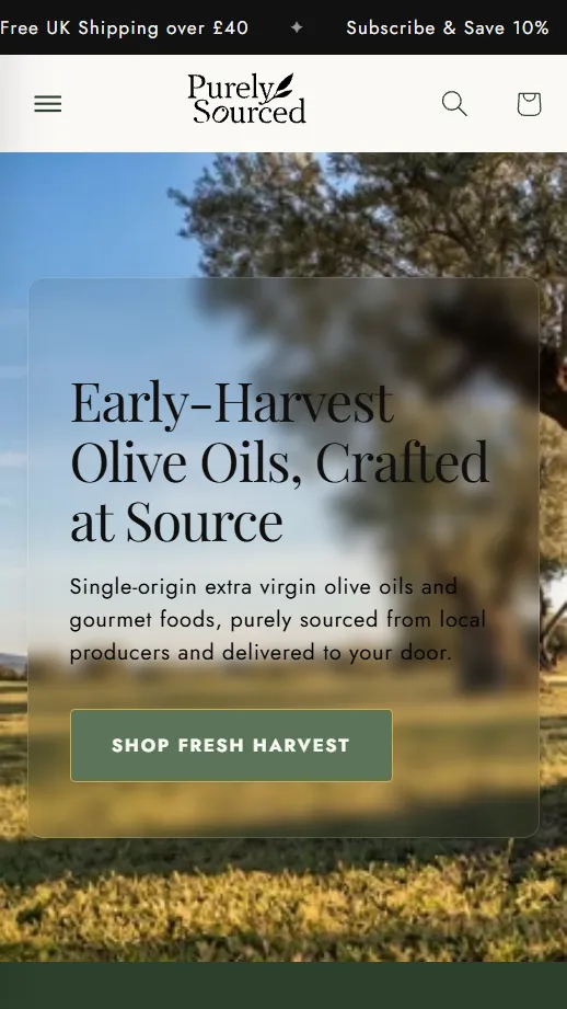 Purely Sourced — mobile 1